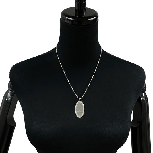 Gucci Oval Tag Silver 925 Necklace