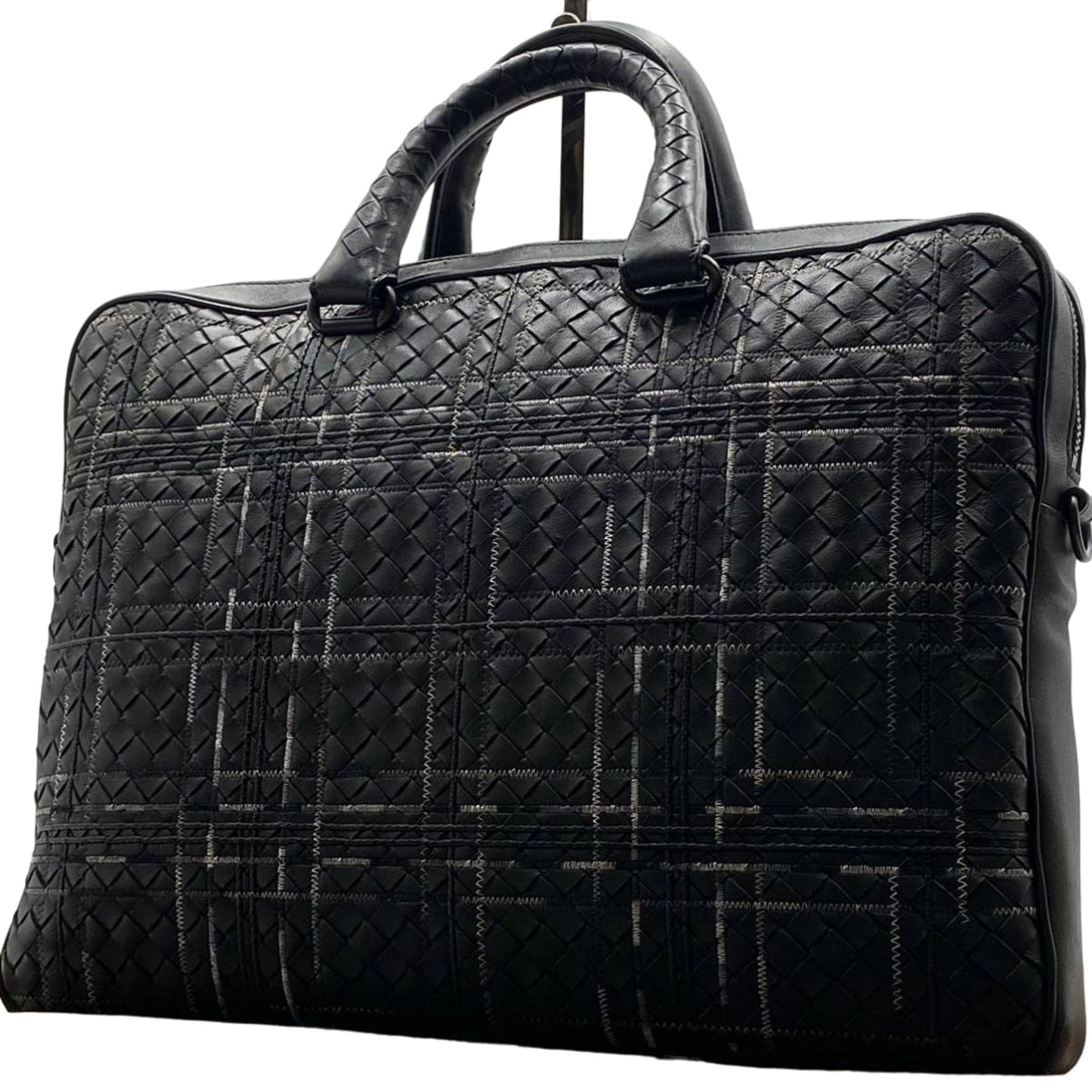 B V  - Atlas Intrecciato Leather Briefcase