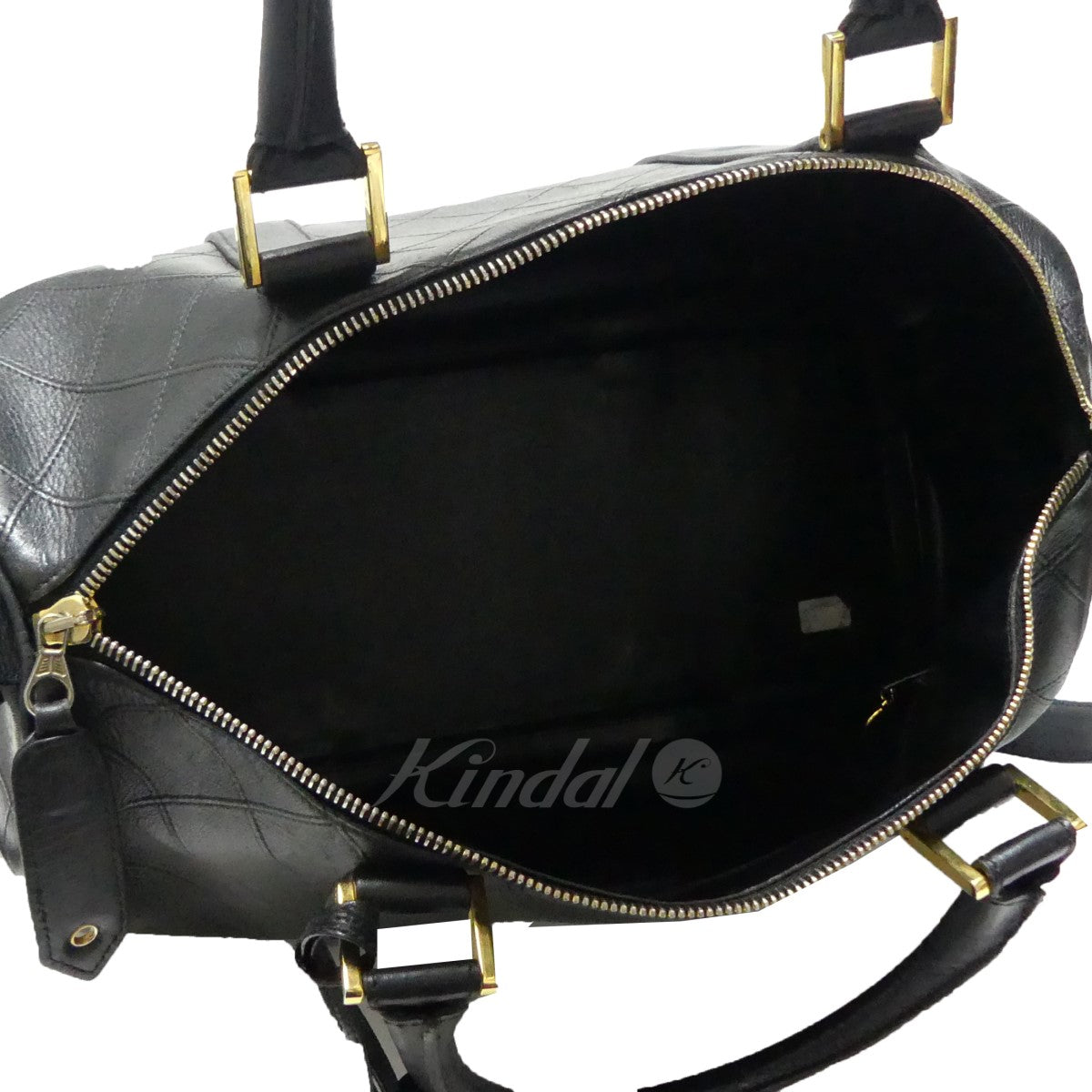 Chanel Bicolor Coco Mark 2way Leather Shoulder Hand Boston Bag