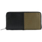 B V  - Two Tone Leather Continental Zip Around Wallet