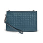 B V  - Intrecciato Leather Wristlet Bag