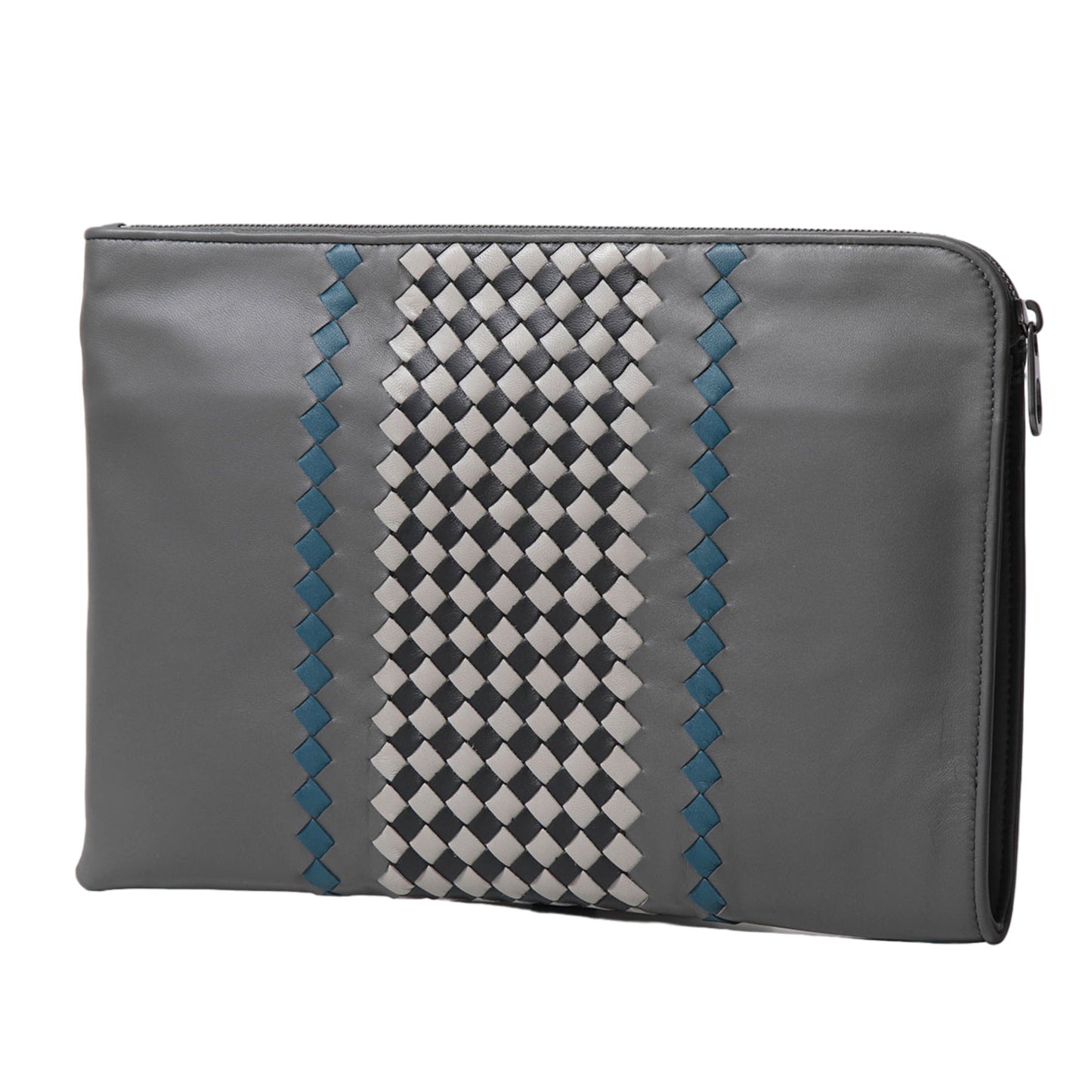 B V  - Men's Intrecciato Leather Clutch Bag