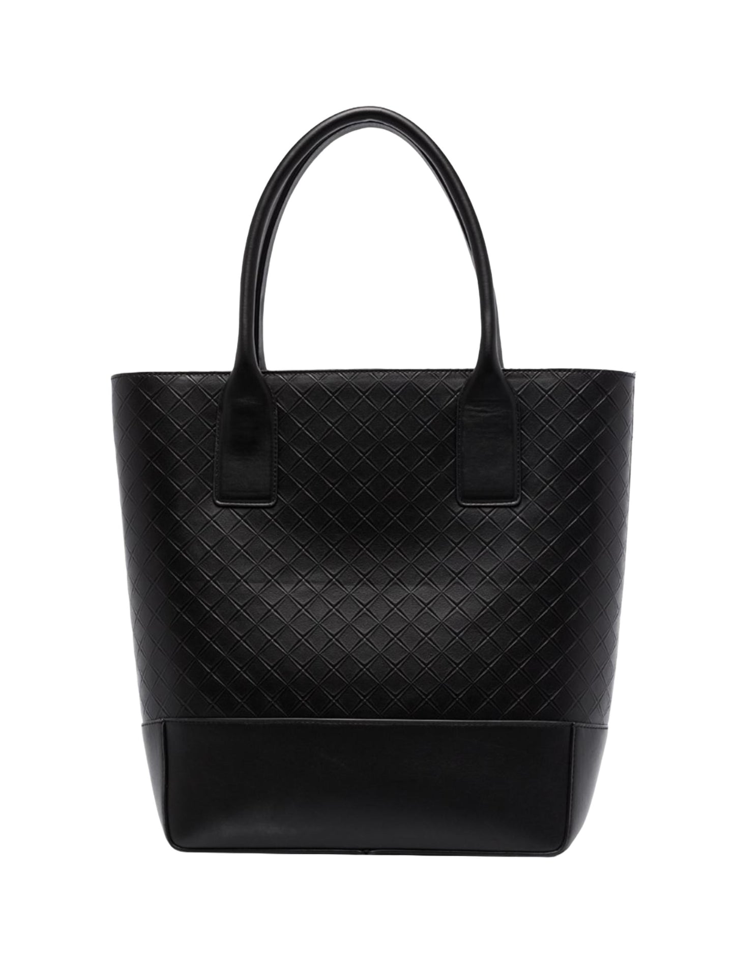 B V  - Intrecciato Embossed Leather Tote Bag