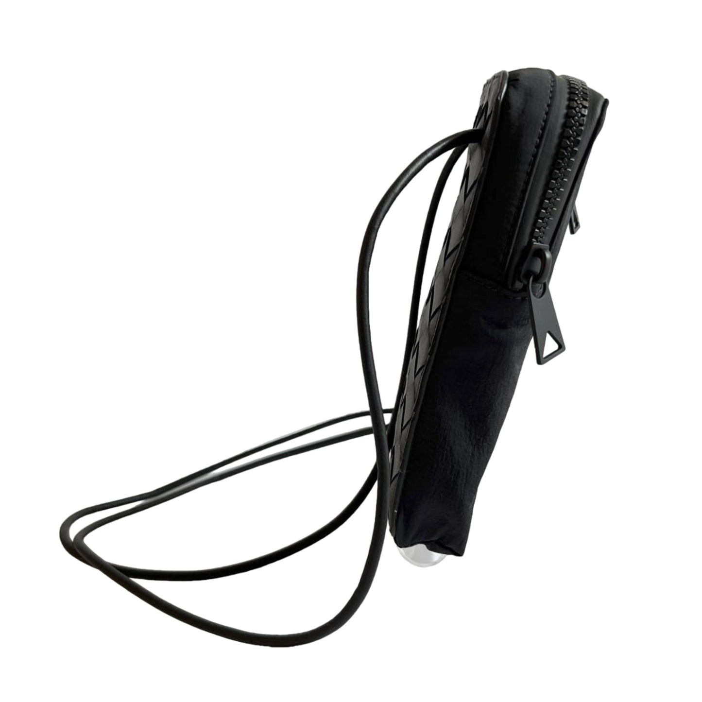 B V  - Intrecciato Black Shoulder Bag