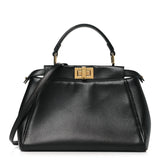 Amelia Nappa Mini Peekaboo Iconic Satchel Black