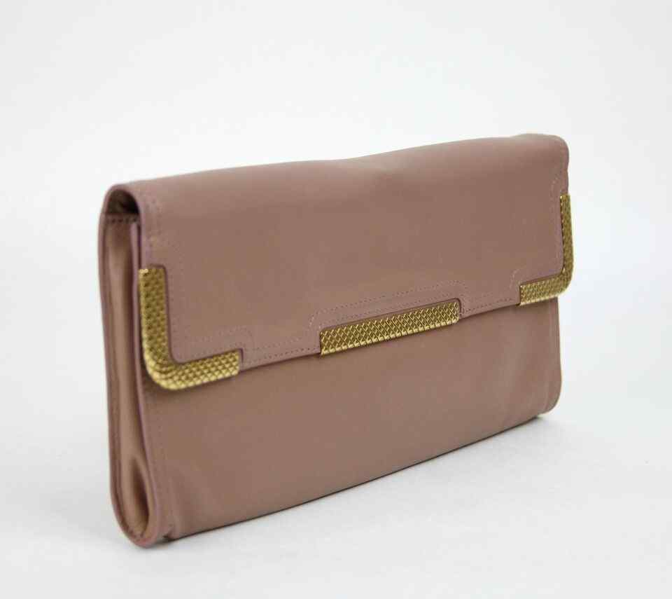 BOTTEGA VENETA Women's Leather Wristlet Clutch Bag  Detail