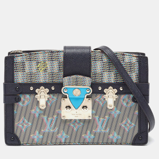 Louis Vuitton Damier Monogram Canvas Lv Pop Trunk Clutch Bag