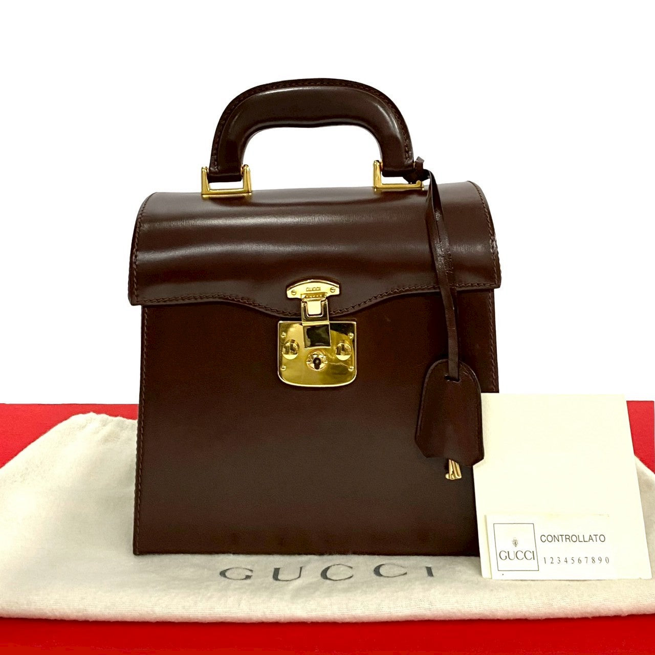Gucci Lady Lock Leather Handbag