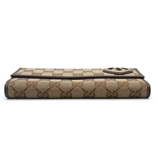Gucci GG Canvas Leather Wallet 245723