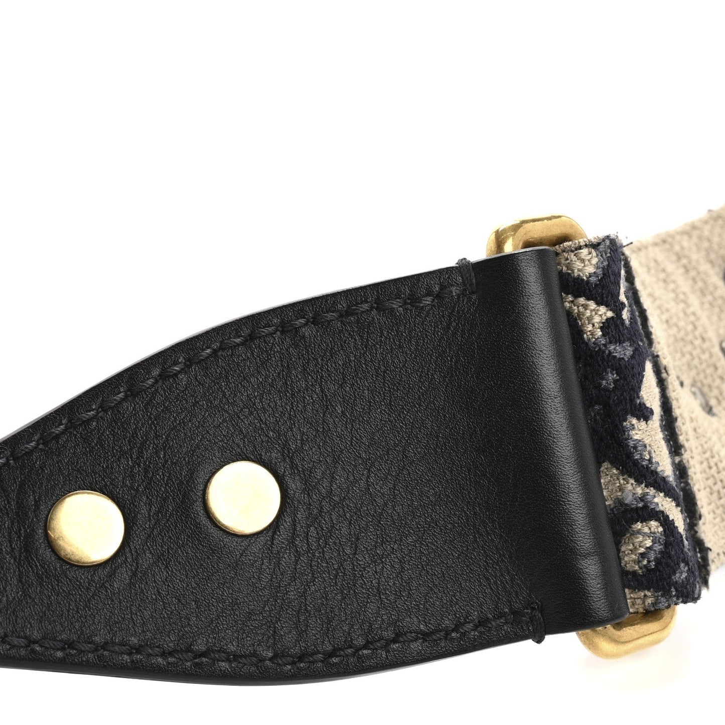 Christian Dior Oblique Studded Shoulder Strap Blue