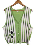Burberry Striped Button-Up Sweater Vest