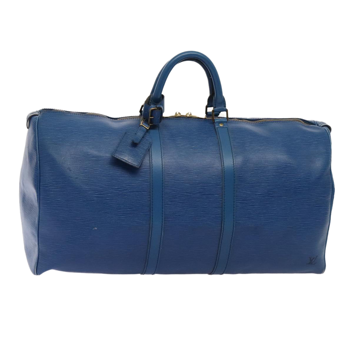 LOUIS VUITTON Epi Keepall 55 Boston Bag   Blue M42955 LV Auth 82152