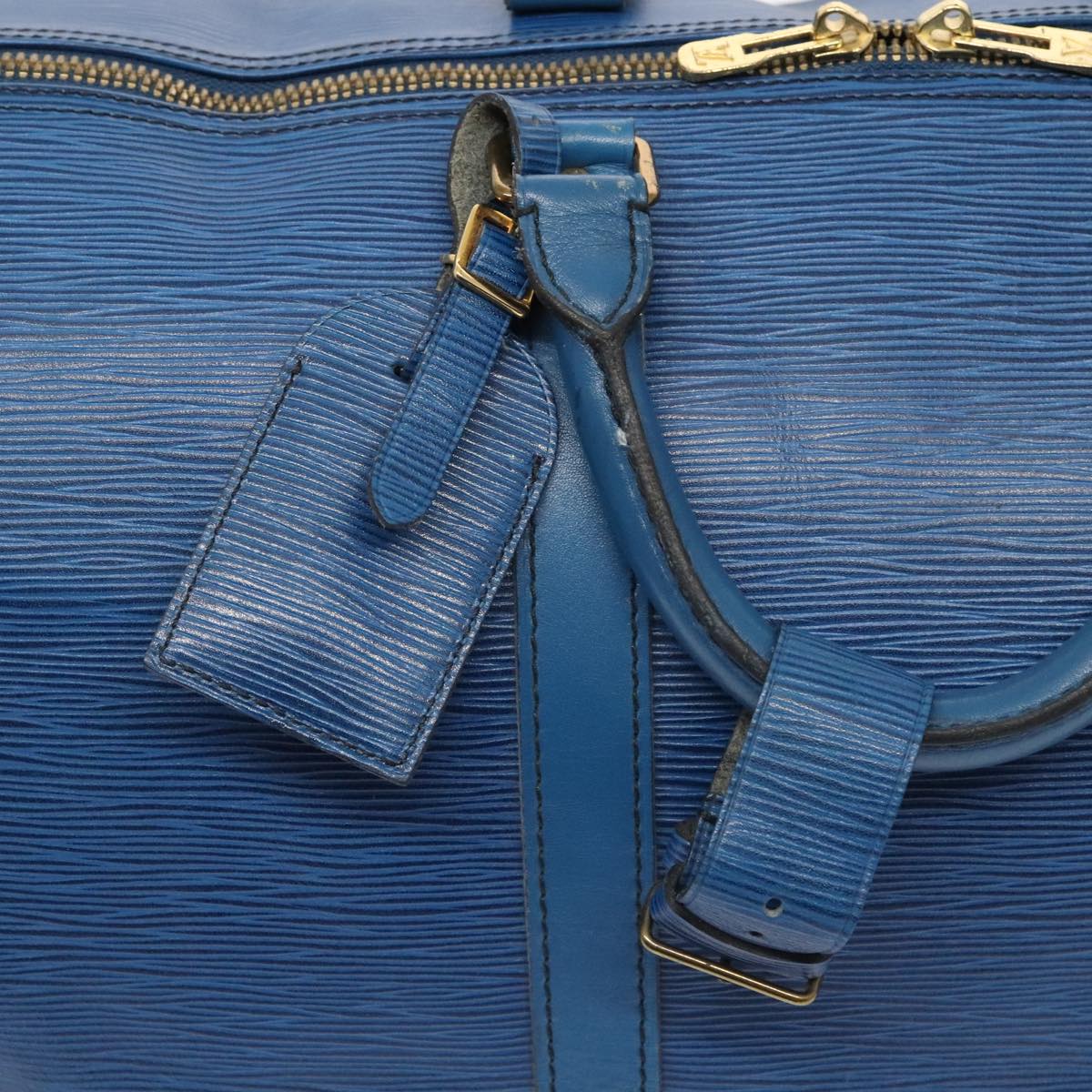 LOUIS VUITTON Epi Keepall 55 Boston Bag   Blue M42955 LV Auth 82152