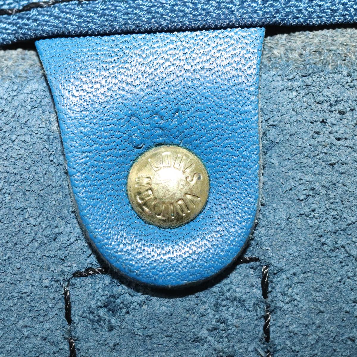 LOUIS VUITTON Epi Keepall 55 Boston Bag   Blue M42955 LV Auth 82152