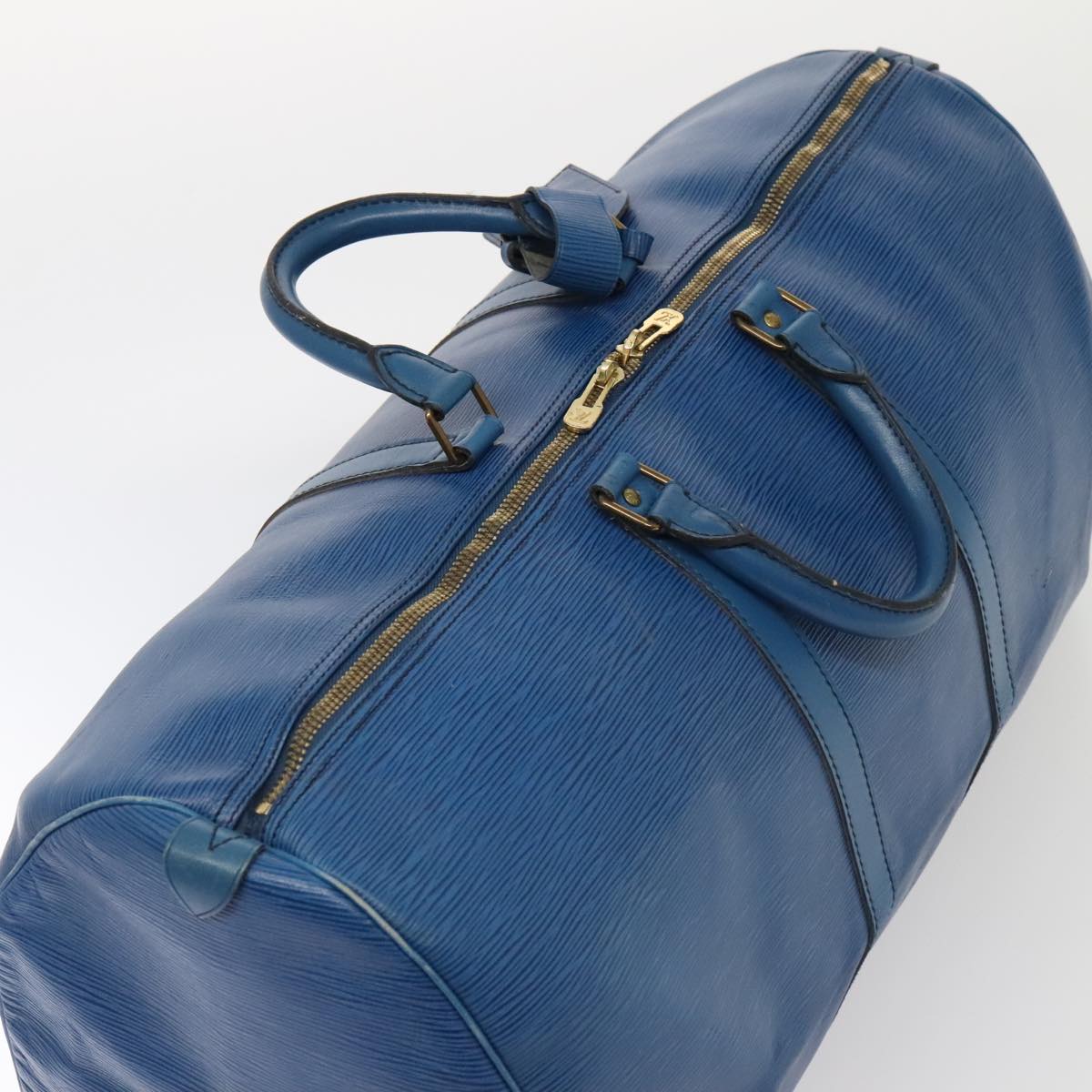 LOUIS VUITTON Epi Keepall 55 Boston Bag   Blue M42955 LV Auth 82152