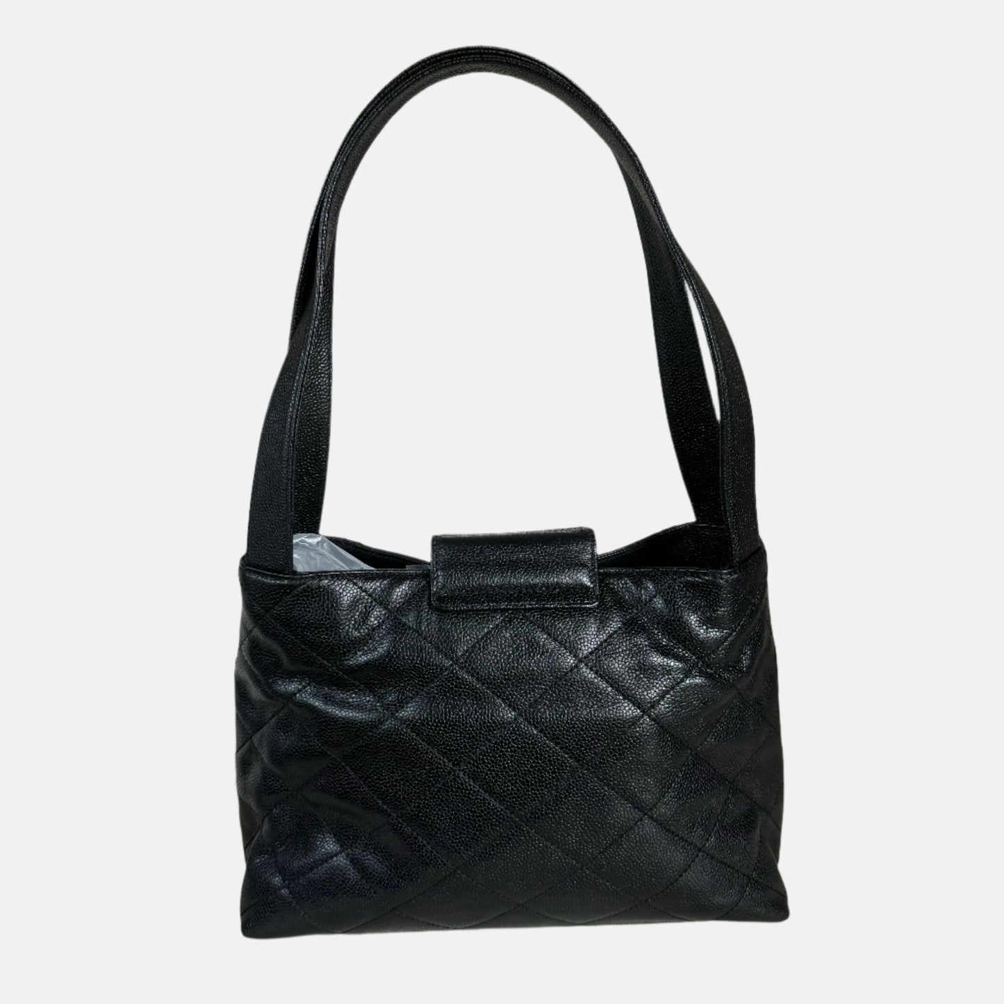 Chanel Kelly Top Handle Bag Black Caviar Leather, 2000-2002
