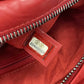 CHANEL Red Crinkled Leather Boy Chain Flap Bag / Silver-Aged - Shoulder Bag
