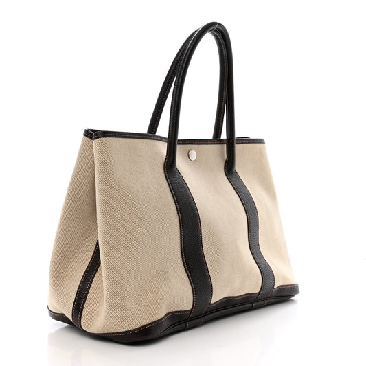 Amelia Buffle Skipper Toile Garden Party 36 MM Tote Marron Fonce