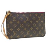 Louis Vuitton Neverfull Pouch  Canvas Clutch Bag