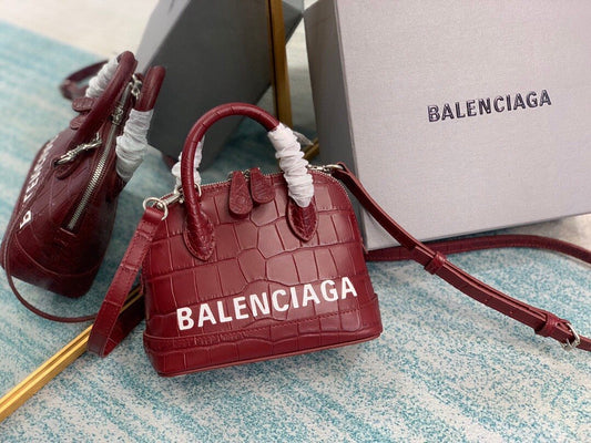 BLN-Ciaga Ville Mini Handbag In Dark Red, For Women,  Bags 4.7in/12cm