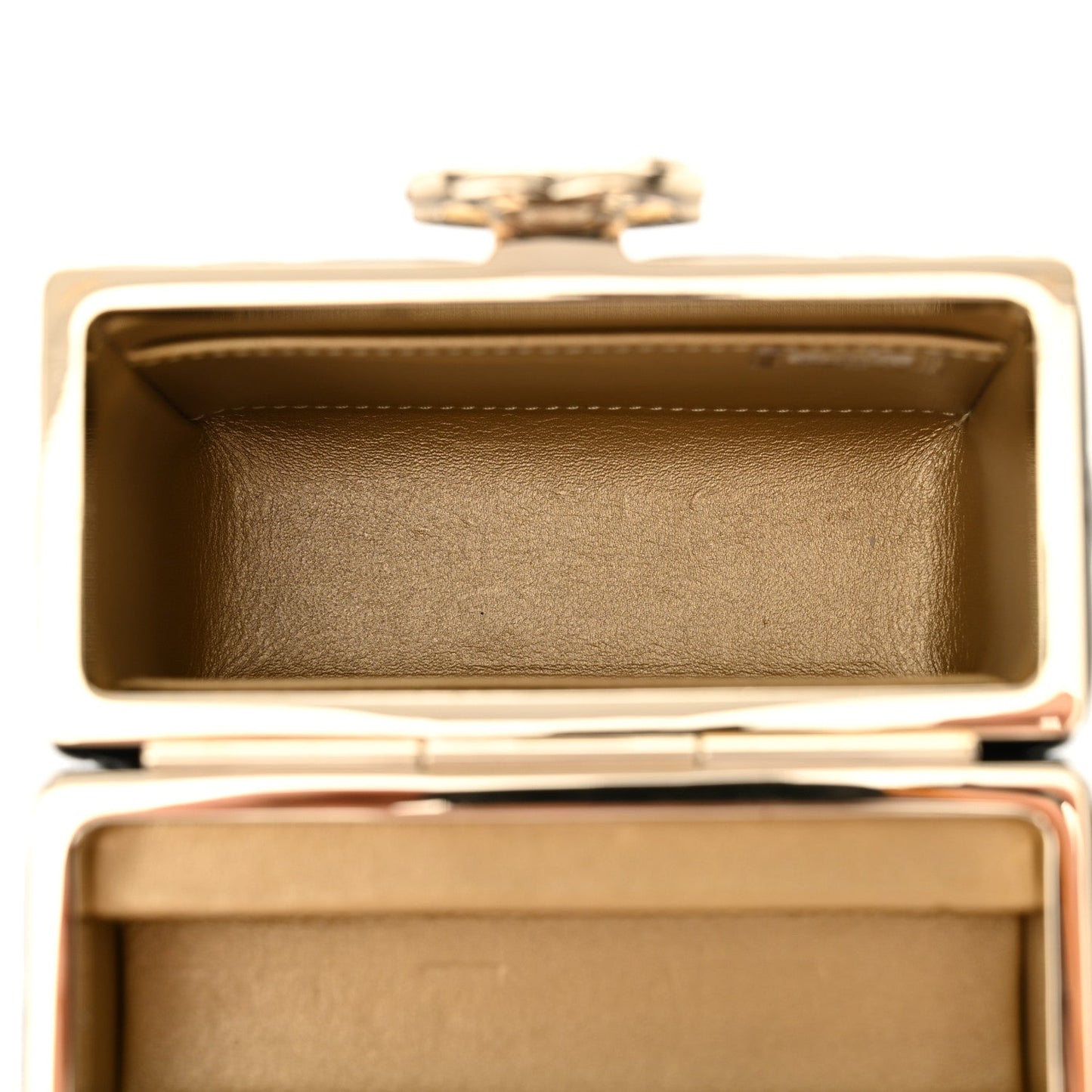 Amelia Lambskin Quilted Small Box With Chain Black