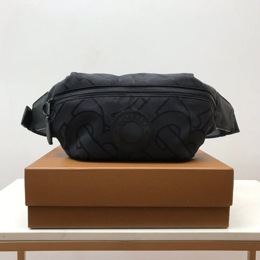 B-Berry - BB  Monogram Recycled Polyester Sonny Bum Bag Black For Men, Bags 12.2in/31cm