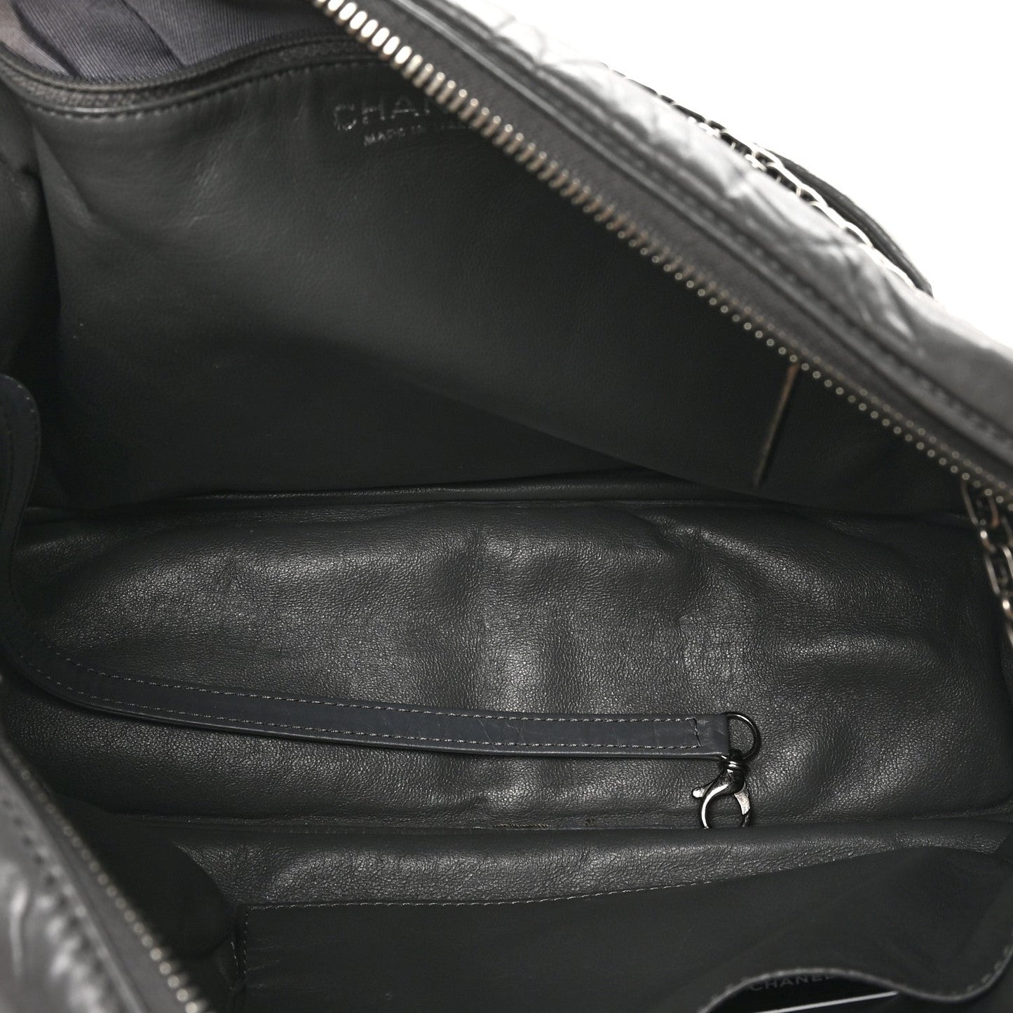 Amelia Aged Calfskin Quilted Large Reissue Camera Case Grey