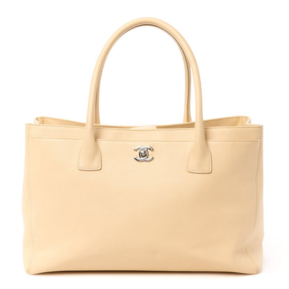 Amelia Calfskin Cerf Executive Shopper Tote Beige Clair