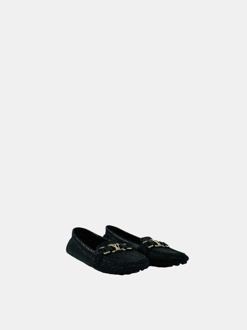 LOUIS VUITTON Oxford Black Size EU 38.5 Loafers