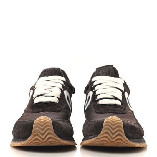 Loewe Nylon Suede Flow Runners Sneakers 37 Shitake