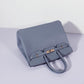 Luxury Hermes 35cm Birkin Bag Epsom Leather Blue Lin Gold
