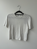 Yves Saint Laurent Beige Logo Cropped T-Shirt