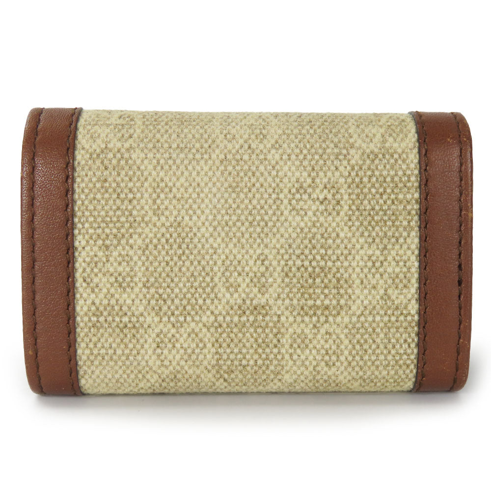 Gucci Interlocking GG Canvas Calfskin Key Holder