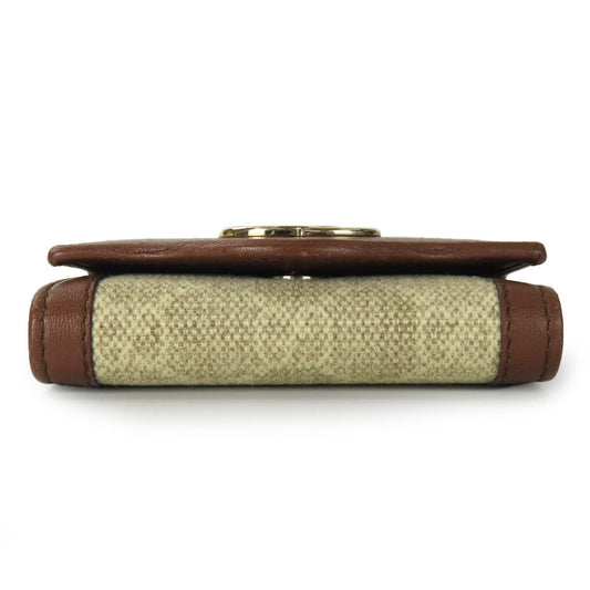 Gucci Interlocking GG Canvas Calfskin Key Holder