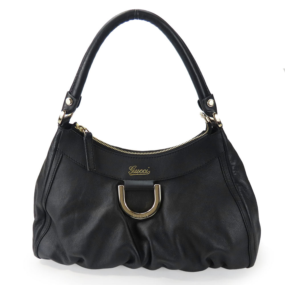 D GUCCI Leather Handbag Black Shoulder