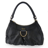 D GUCCI Leather Handbag Black Shoulder