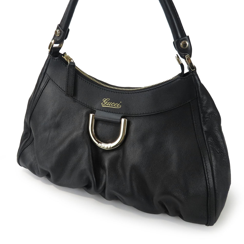 D GUCCI Leather Handbag Black Shoulder