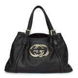 Gucci New Britt Double G Leather Tote Bag