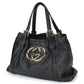Gucci New Britt Double G Leather Tote Bag
