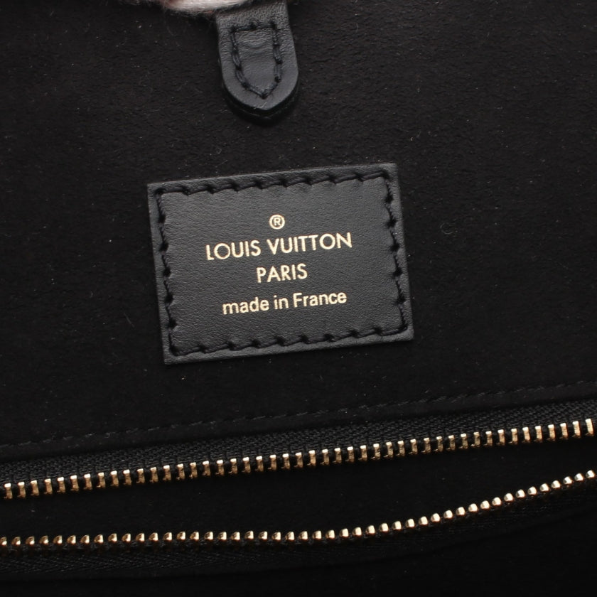 Louis Vuitton Fold Tote MM Monogram Noir Handbag PVC Leather 2Way