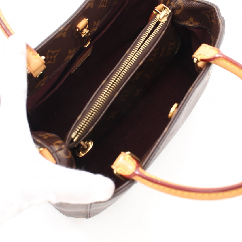 Louis Vuitton Montaigne BB Monogram Handbag PVC Leather Brown