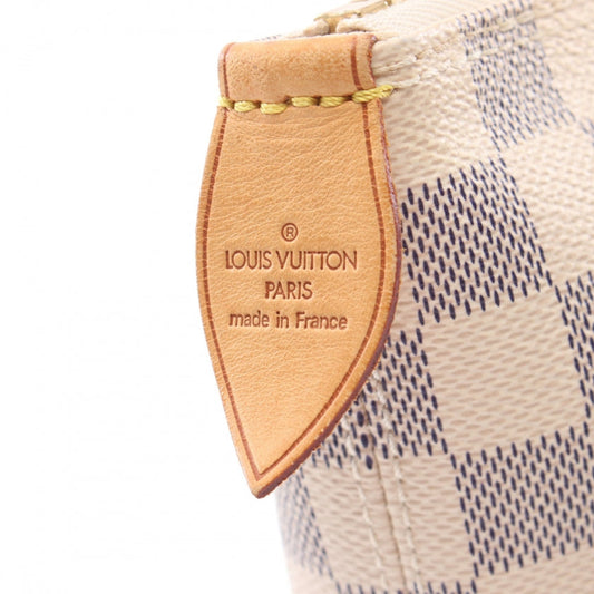 Louis Vuitton Saleya MM Damier Azur Handbag PVC Leather White