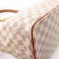 Louis Vuitton Saleya MM Damier Azur Tote Bag Leather White