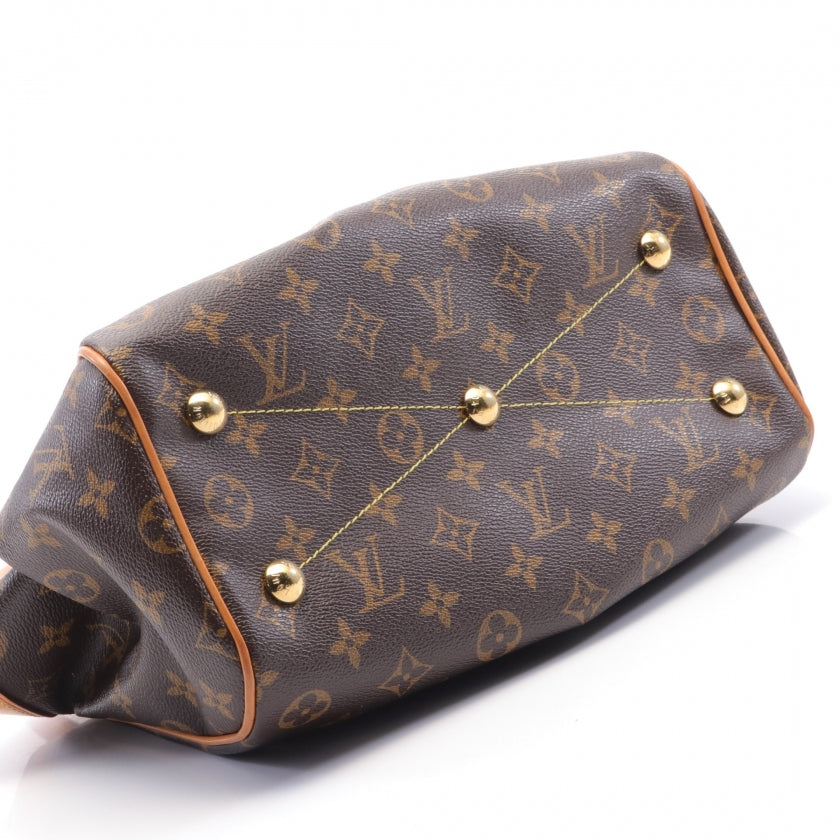 Louis Vuitton Tivoli PM Monogram Handbag PVC Leather Brown