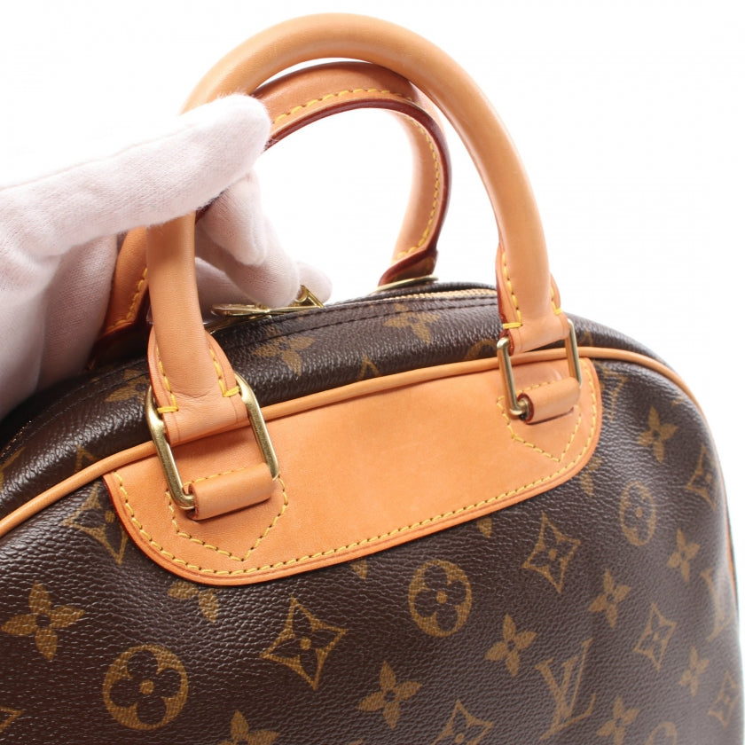 Louis Vuitton Trouville Monogram Handbag Leather Brown