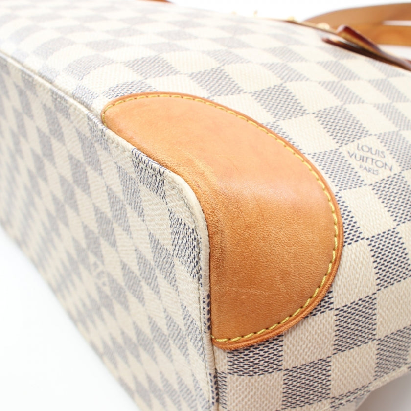Louis Vuitton Hampstead MM Damier Azur Shoulder Bag Leather