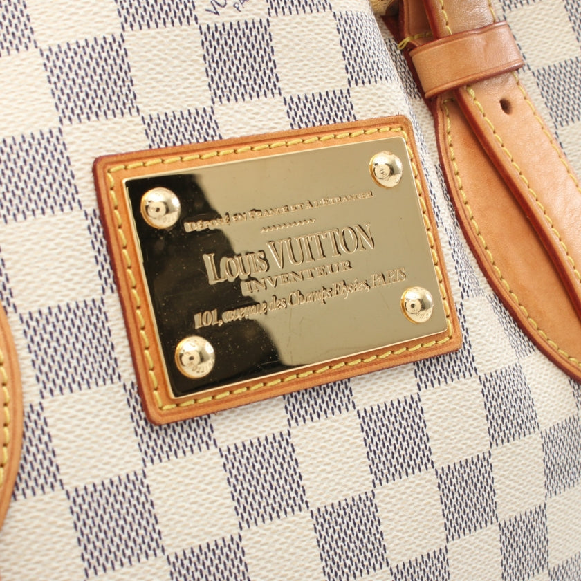 Louis Vuitton Hampstead MM Damier Azur Shoulder Bag Leather
