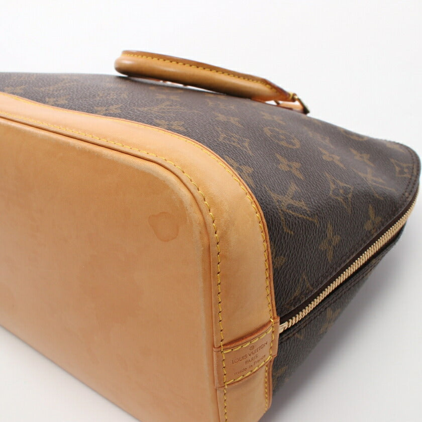 Louis Vuitton Alma PM Monogram Handbag PVC Leather Brown