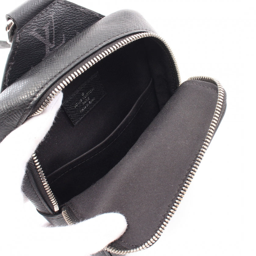 Louis Vuitton Outdoor Sling Bag Taigarama Noir PVC Leather Black