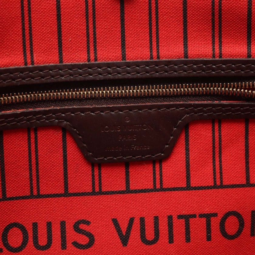 Louis Vuitton Neverfull PM Damier Ebene Handbag PVC Leather Brown